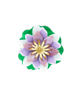 Purple Lily Pad Flower Brooch