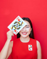 Queen Of The Cards Brooch