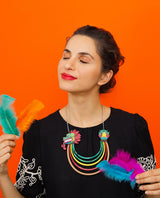 Quetzalcóatl, the Feathered Snake Statement Necklace