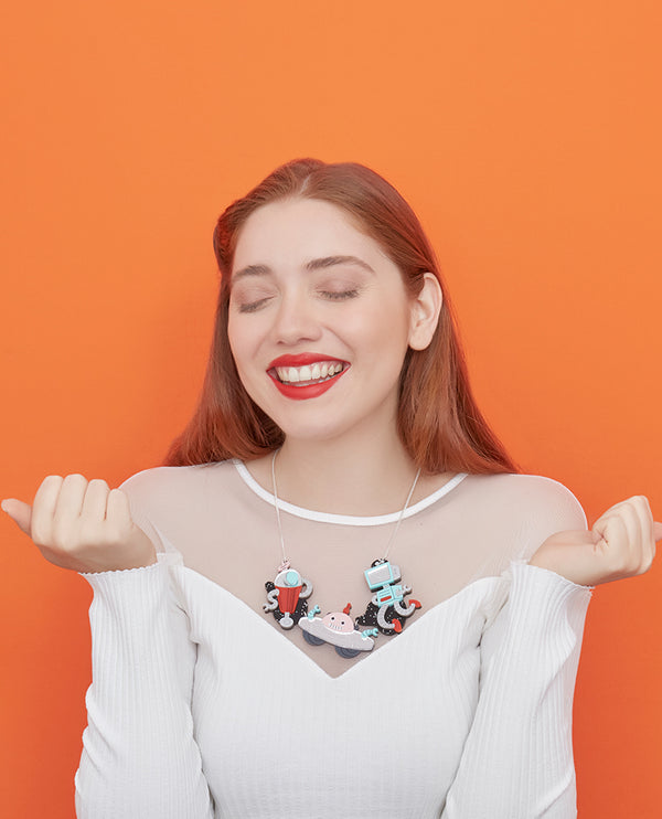 Quirky Robots Necklace