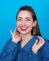 Rainbow Stacking Rings Earrings