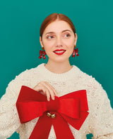 Red Bow Earrings