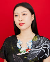 Regal Koi Swimming with the Flowers Necklace