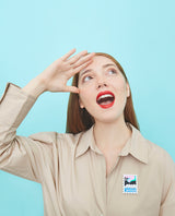 Reykjavík Northern Lights Stamp Brooch