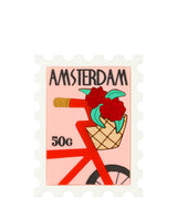 Riding through Amsterdam Stamp Brooch