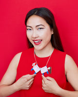 Sawing A Woman In Half Trick Necklace