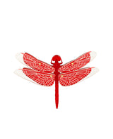 Scarlet Dragonfly Brooch