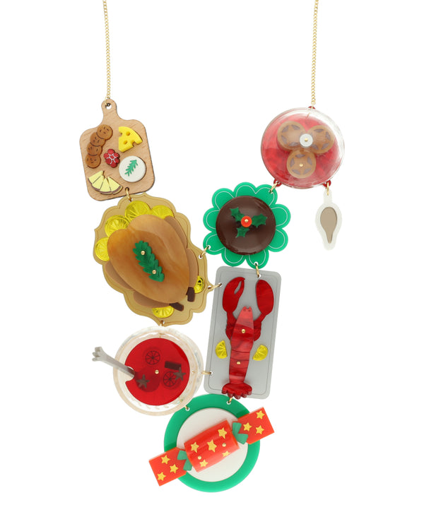 Scrumptious Christmas Dinner Statement Necklace