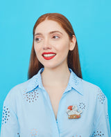 Seal Pod By The Rocks Brooch