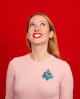 Silent Night, Starry Night Brooch