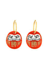 Single Daruma Wish Earrings