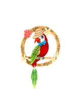 Sir Fethers the Pretty Parrot Brooch