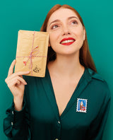 Snowy London City Stamp Brooch