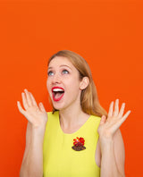 Spitting Volcano Brooch