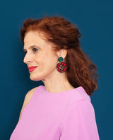 Stained Rosette Earrings