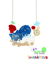 Starry Night Cheshire Cat Necklace -Interactive-