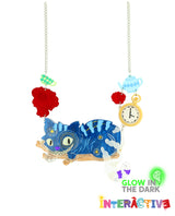 Starry Night Cheshire Cat Necklace -Interactive-