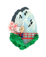 Stunning Waterfall in Japan Brooch