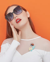 Sunbathing in Space Brooch