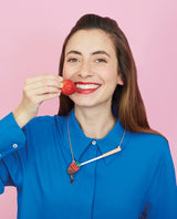 Sweet Strawberry Chocolate Fondue Necklace