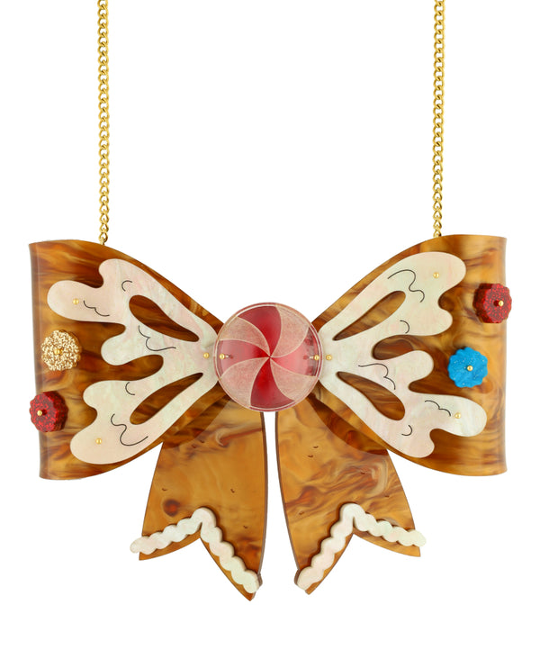 Sweet Treat Bow Statement Necklace