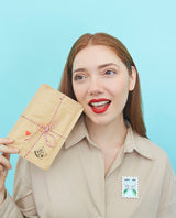 Taj Mahal in Agra Stamp Brooch