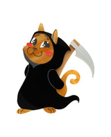 The Deadly Feline Reaper Brooch