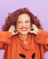 Three Funny Jack-O-Lantern Earrings