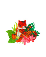 Tiger in the Tropical Leaves Brooch