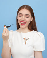 Time for a Birdbath Brooch