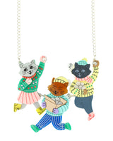 Time For a Kitty Snowball Fight! Necklace