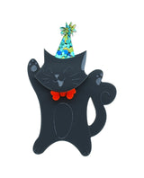 Time To Party With Cat Brooch