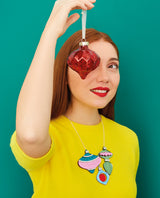 Timeless Vintage Christmas Ornament Necklace