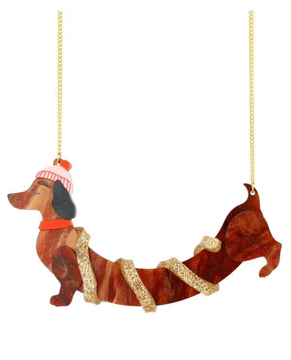Tinseled Pup Necklace