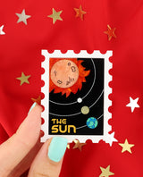 Too Close to the Sun Stamp Brooch