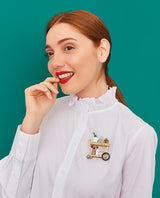 Treats on the Christmas Trolly Brooch