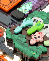 Trick or Treat in my Haunted House Statement Necklace -Interactive- -Glow in the Dark-