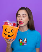 Trick or Treat with Odie and Garfield Necklace