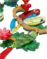 Tropical Macaw Parrots Statement Necklace
