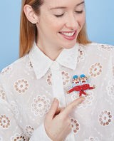 Tweedledum and Tweedledee Brooch -Interactive-