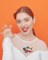 Unidentified Flying Cat Necklace