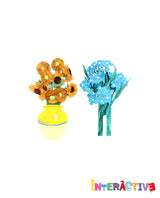 Van Gogh’s Sunflowers and Irises Vase Brooch -Interactive-