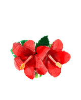 Vibrant Hibiscus Flowers Brooch