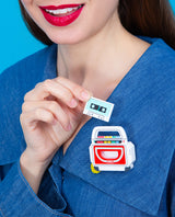 Vintage Playskool Cassette Player Brooch -Interactive-