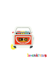 Vintage Playskool Cassette Player Brooch -Interactive-