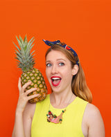 Vivacious Tropical Pin Up Girl Necklace