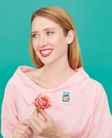 Waratah in Australia Stamp Brooch