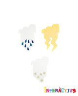 Whatever the Weather Insert Pack for Cloud Brooch -Glow in the dark-
