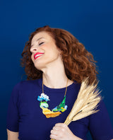 Wheat Field with Cypresses Necklace