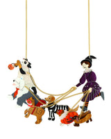 Woof or Treat Dogwalker Necklace